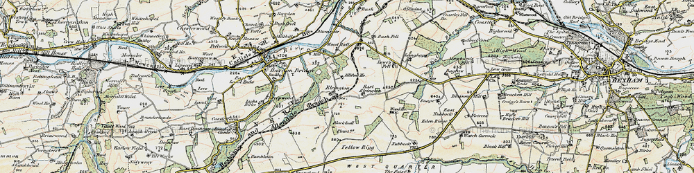 Old map of Elrington in 1901-1904