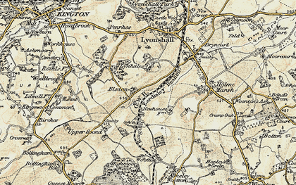 Old map of Elsdon in 1900-1903