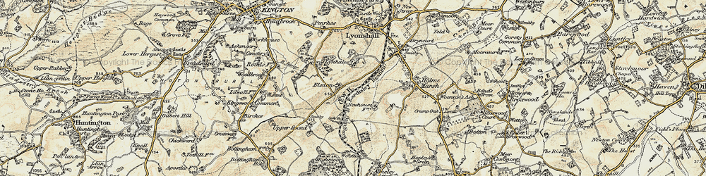 Old map of Elsdon in 1900-1903