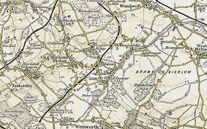 Old map of Elsecar in 1903