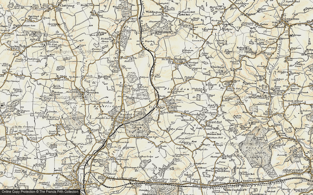Old Map of Historic Map covering Alsa Wood in 1898-1899
