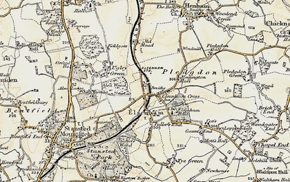 Old map of Elsenham in 1898-1899