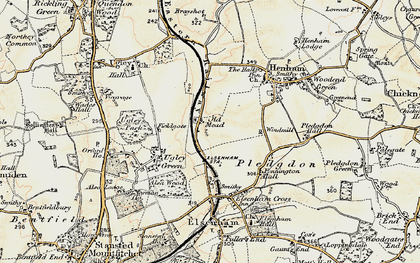 Old map of Elsenham Sta in 1898-1899