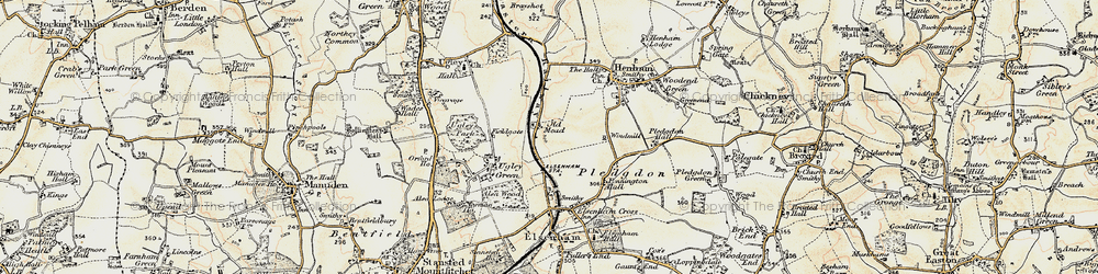 Old map of Elsenham Sta in 1898-1899
