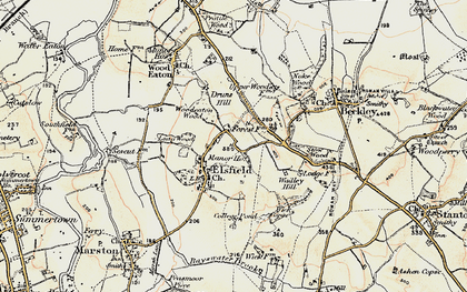 Old map of Wick Copse in 1898-1899