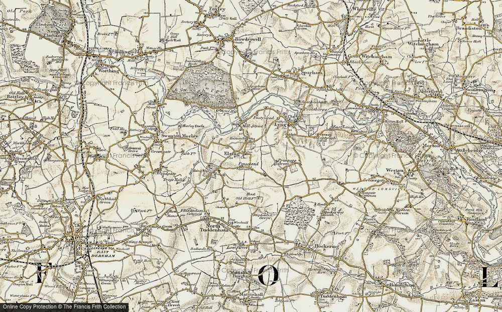 Old Map of Elsing, 1901-1902 in 1901-1902