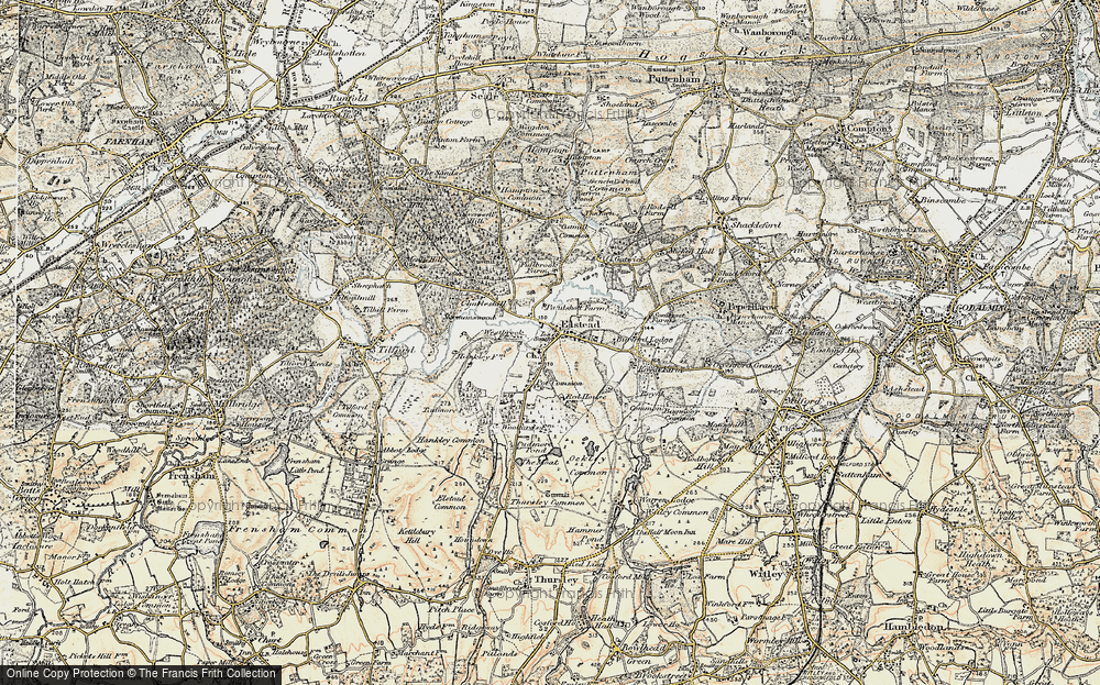Old Map of Historic Map covering Burford Lodge in 1897-1909