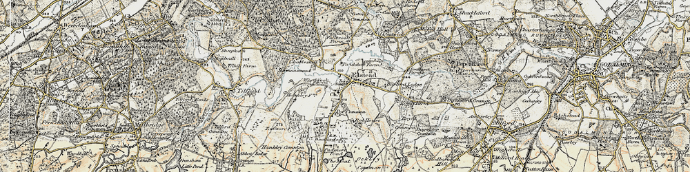 Old map of Burford Lodge in 1897-1909