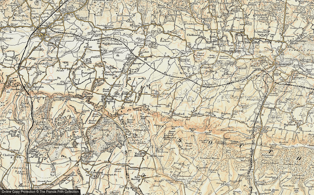 Old Map of Elsted, 1897-1900 in 1897-1900