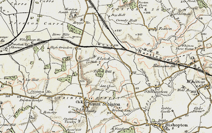 Old map of Elstob in 1903-1904