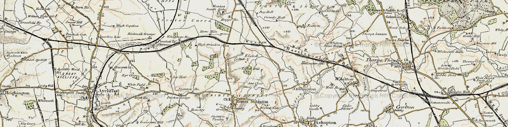 Old map of Elstob in 1903-1904