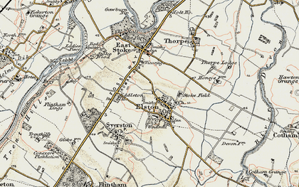 Old map of Elston in 1902-1903