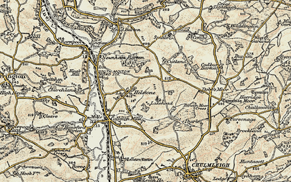 Old map of Elstone in 1899-1900