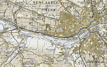 Old map of Elswick in 1901-1904