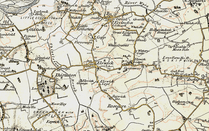 Old map of Elswick in 1903-1904