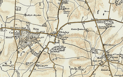 Old map of Eltisley in 1898-1901