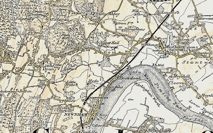 Old map of Elton in 1899-1900