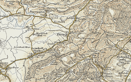 Old map of Bowburnet in 1901-1903