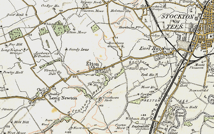 Old map of Elton in 1903-1904