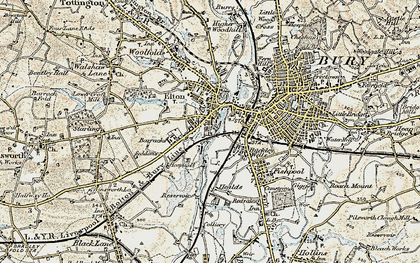Old map of Elton in 1903