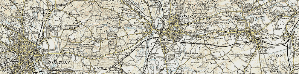 Old map of Elton in 1903