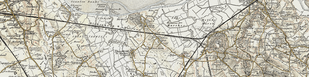 Old map of Elton Green in 1902-1903