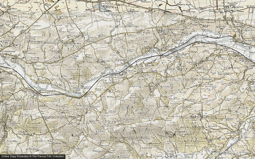 Old Map of Eltringham, 1901-1904 in 1901-1904