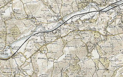 Old map of Eltringham in 1901-1904