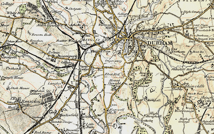 Old map of Elvet Hill in 1901-1904