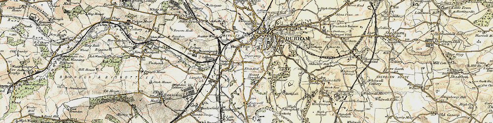 Old map of Elvet Hill in 1901-1904