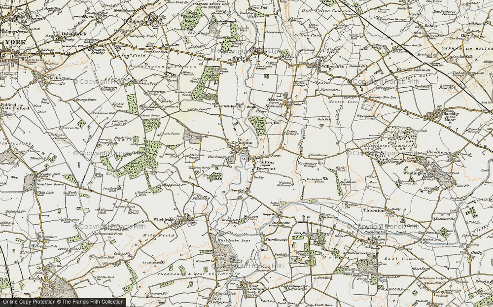 Old Map of Historic Map covering Brinkworth Hall in 1903