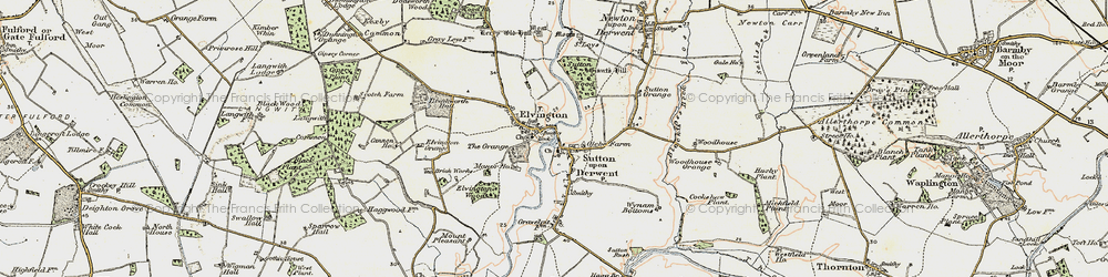 Old map of Elvington in 1903