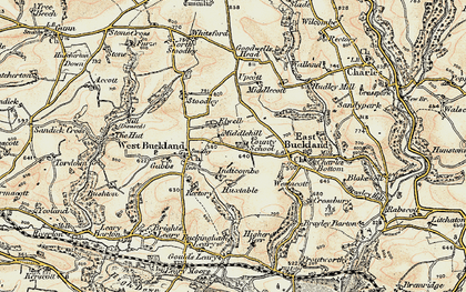 Old map of Elwell in 1900