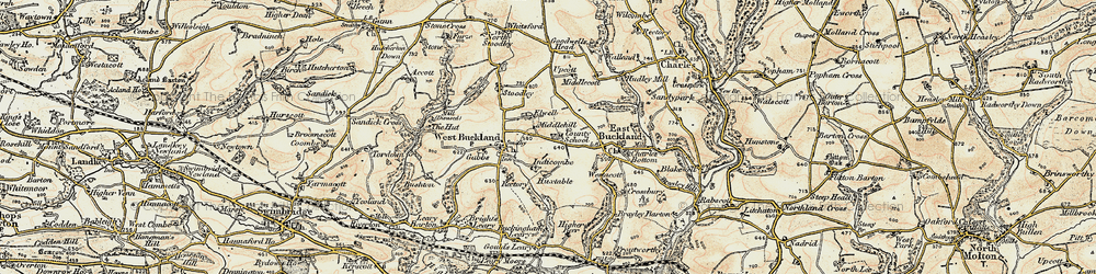 Old map of Elwell in 1900