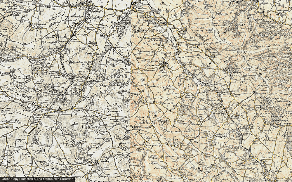 Old Map of Elworthy, 1898-1900 in 1898-1900