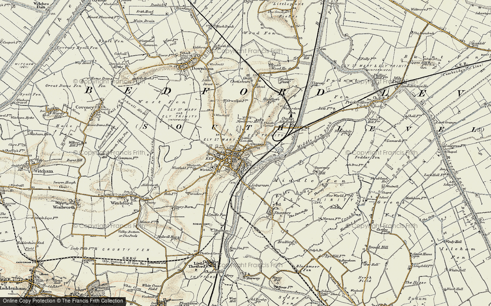 Old Map of Ely, 1901 in 1901