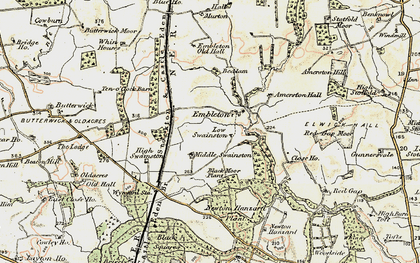 Old map of Amerston Hill in 1903-1904