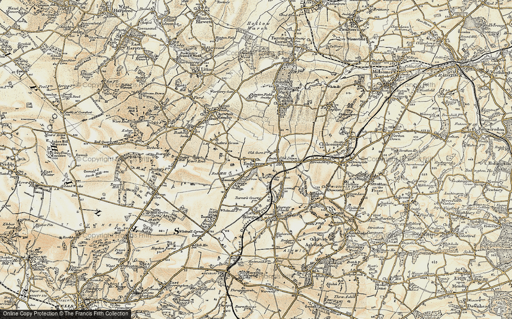 Old Map of Emborough, 1899 in 1899