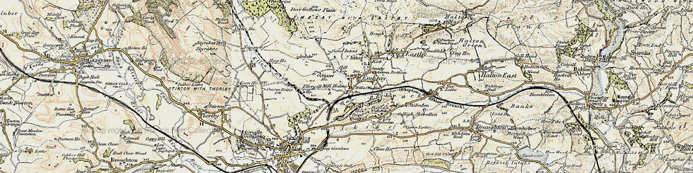 Old map of Embsay in 1903-1904
