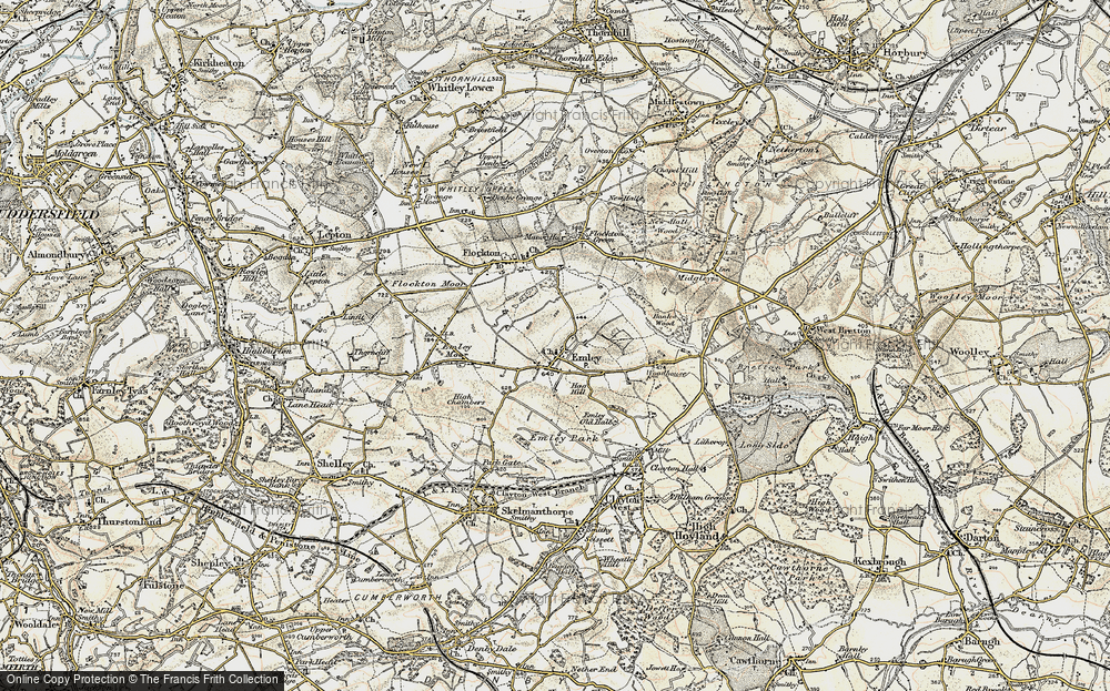 Old Map of Emley, 1903 in 1903