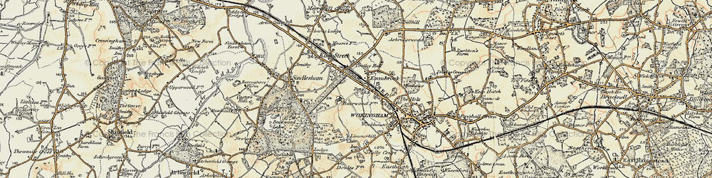Old map of Woose Hill in 1897-1909