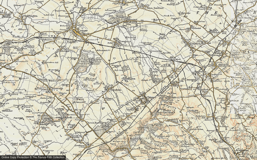 Old Map of Emmington, 1897-1898 in 1897-1898