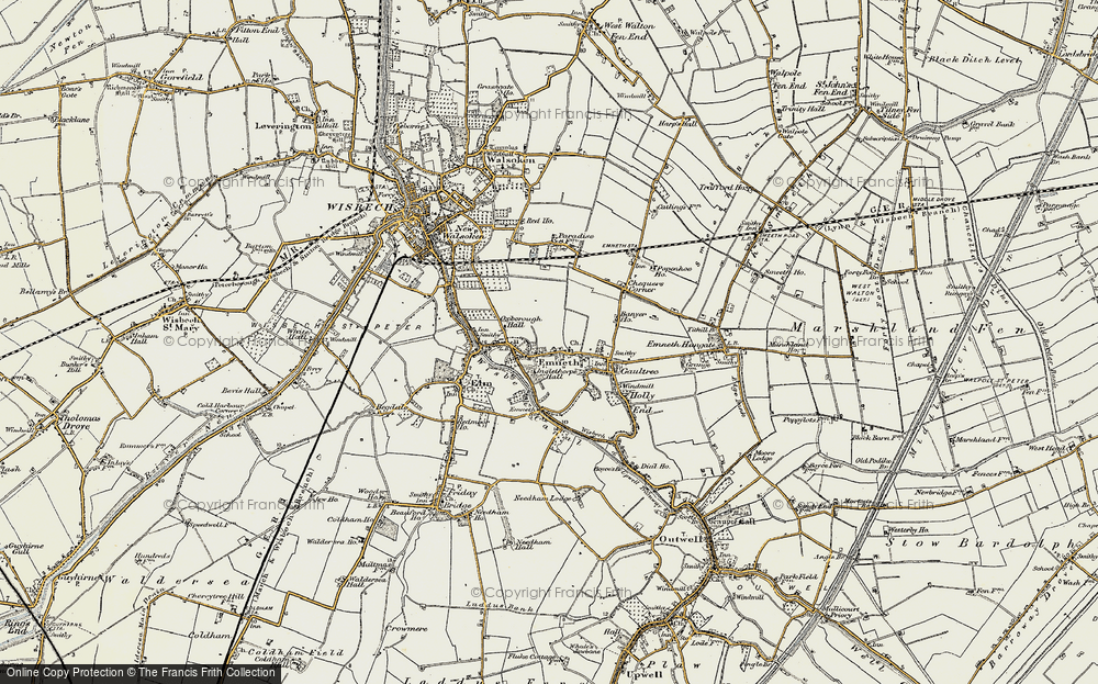 Old Map of Historic Map covering Inglethorpe Manor in 1901-1902