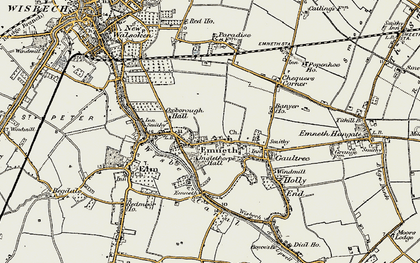 Old map of Emneth in 1901-1902