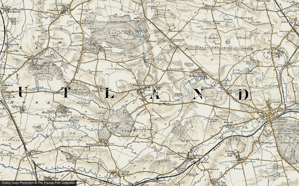 Old Map of Empingham, 1901-1903 in 1901-1903