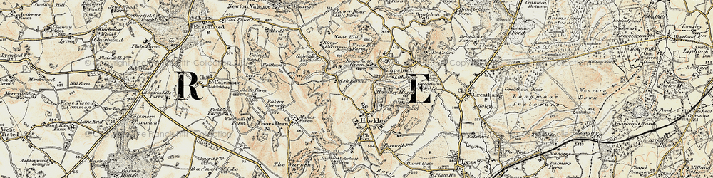 Old map of Empshott Green in 1897-1900