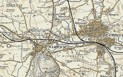 Old map of Emscote in 1899-1902