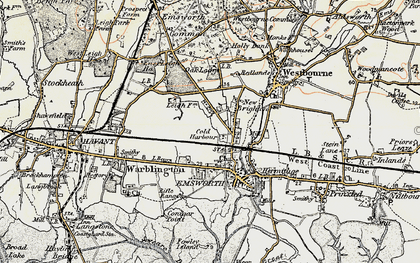 Old map of Emsworth in 1897-1899