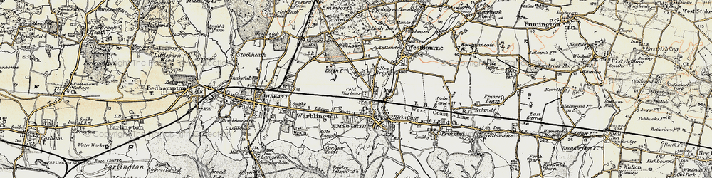 Old map of Emsworth in 1897-1899