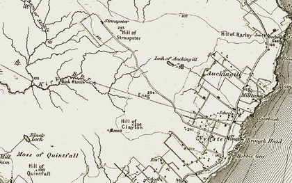 Old map of Enag in 1911-1912